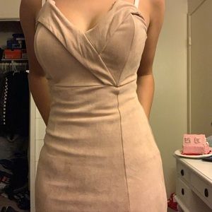nude dress w slit